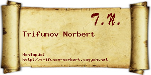 Trifunov Norbert névjegykártya