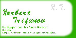 norbert trifunov business card